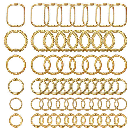 60Pcs 6 Styles Alloy Bead Frame FIND-CA0008-54-1