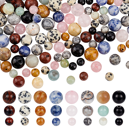  240Pcs 24 Styles Natural & Synthetic Mixed Gemstone Beads G-NB0004-79-1