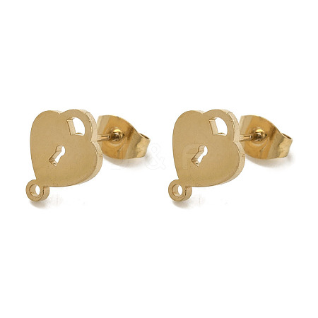 Ion Plating(IP) 304 Stainless Steel Stud Earring Findings STAS-I206-14G-1