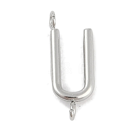 304 Stainless Steel Letter Connector Charms STAS-M108-01P-21-1