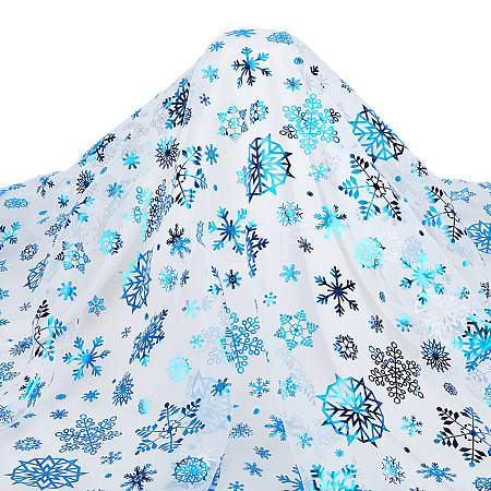 2M Polyester Snowflake Mesh Fabrics DIY-WH0622-389-1