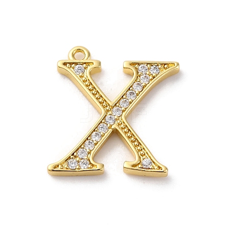 Rack Plating Brass Micro Pave Cubic Zirconia Pendant KK-H449-76G-20-1