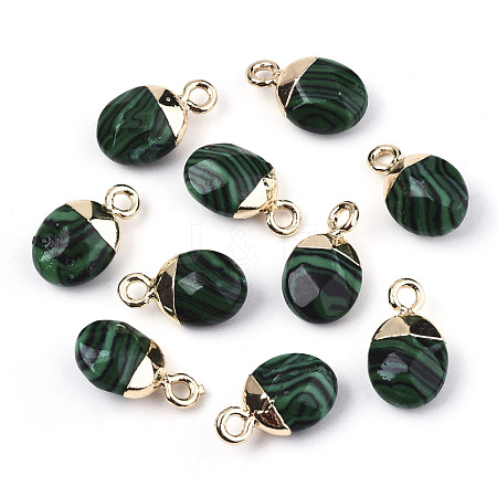 Synthetic Malachite Charms G-N326-58E-1