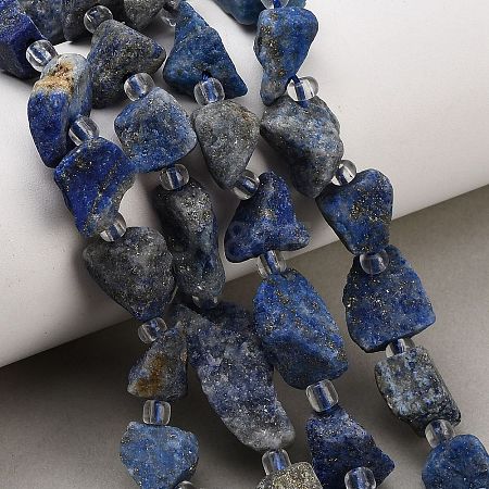 Raw Rough Natural Lapis Lazuli Beads Strands GG-CBA0B77-A02-01-1