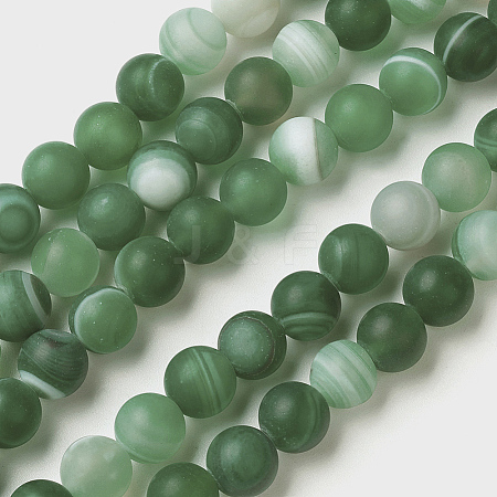 Natural Grade A Striped Agate/Banded Agate Beads Strands G-E478-08-10MM-1
