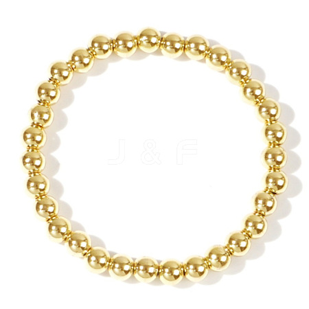 Bohemia Brass Round Beaded Stretch Bracelets TK0566-32-1