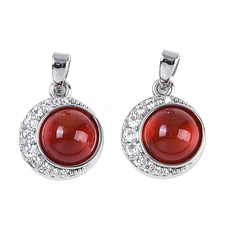 Natural Carnelian(Dyed & Heated) Pendants KK-U043-53P-01-1