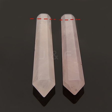 Natural Rose Quartz Pointed Pendants G-E403-64-1