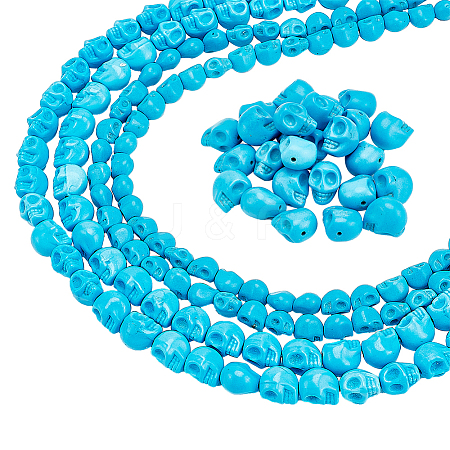 ARRICRAFT 3 Sizes Dyed Synthetic Turquoise Beads Strands G-AR0004-83-1