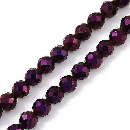 Electroplated Synthetic Non-magnetic Hematite Beads Strands G-H072-B01-01F-1