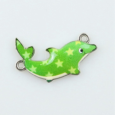 Alloy Enamel Connector Charms ENAM-TAC0010-04L-1