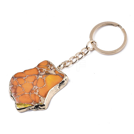 Natural Regalite/Imperial Jasper/Sea Sediment Jasper Keychain G-N0326-002E-1