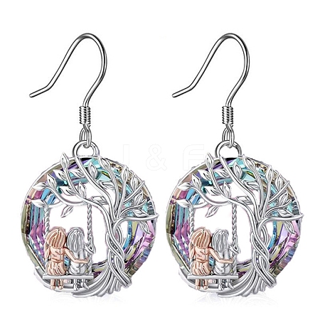 Alloy Rhinestine Dangle Earrings PW-WG02DFE-02-1