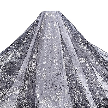 Spider Web Pattern Polyester Fabric DIY-WH0671-114-1