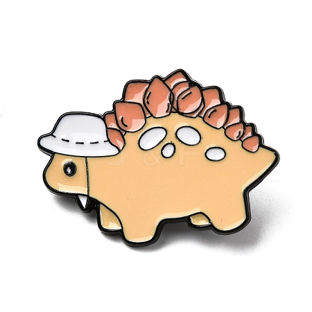 Stegosaurus Dinosaur with Hat Enamel Pins JEWB-D310-08EB-04-1