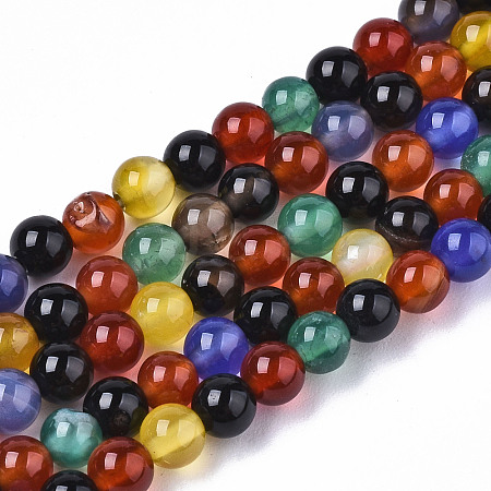 Natural Agate Beads Strands G-S359-241E-1