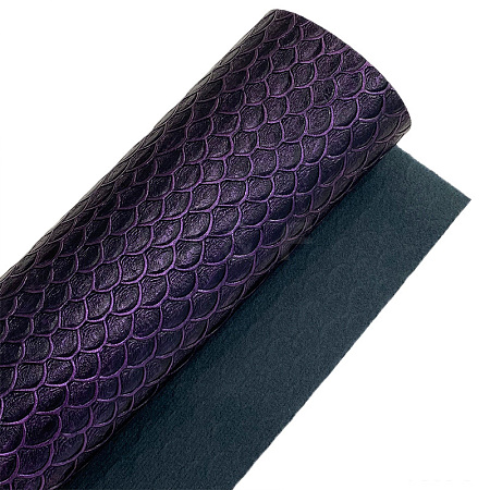 Embossed Fish Scales Pattern Imitation Leather Fabric PW-WG79112-03-1