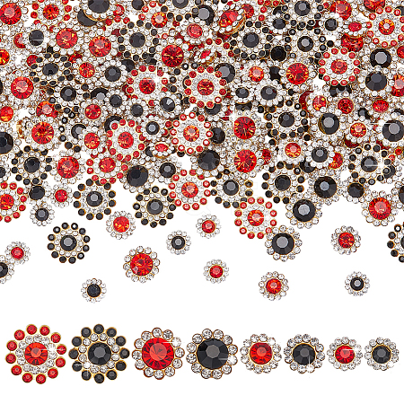 200Pcs 2 Colors Iron Rhinestones Cabochons FIND-WR0012-35-1