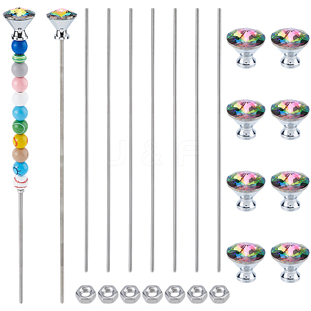 DIY Beaded Garden Stakes Making Kit DIY-FH0010-86B-1