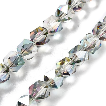 Electroplate Glass Beads Strands EGLA-P057-01A-HP03-1