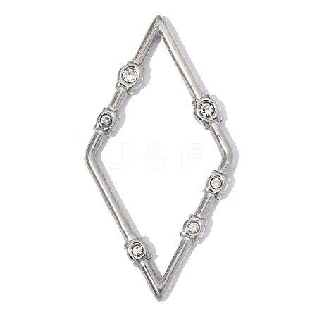 304 Stainless Steel with Crystal Rhinestone Pendants RB-OY001-81P-01-1