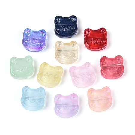 Baking Paint Transparent Glass Beads DGLA-T004-42M-1