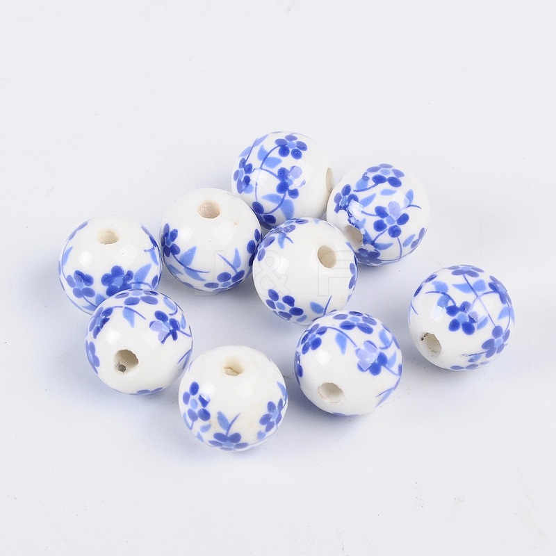 Wholesale Handmade Printed Porcelain Beads - Jewelryandfindings.com