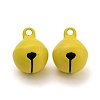 Spray Painted Brass Bell Pendants LS-KK-G281-H11-1