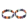 Chakra Natural Mixed Gemstone Faceted Beaded Stretch Bracelets for Women BJEW-K251-07K-4