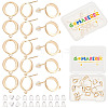 GOMAKERER 20Pcs Rack Plating Brass Ring Stud Earring Findings KK-GO0001-84-1