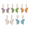 Alloy Enamel Dangle Leverback Earrings EJEW-JE05559-1