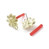 Rack Plating Golden Alloy Stud Earring Findings EJEW-B036-01G-04-2