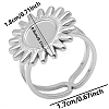 Tarnish Resistant Stainless Steel Cuff Ring Findings PW-WG67428-05-1