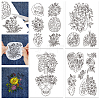 4 Sheets 11.6x8.2 Inch Stick and Stitch Embroidery Patterns DIY-WH0455-093-1