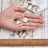32Pcs 4 Colors Zinc Alloy Enamel Pendants ENAM-TA0001-25-6