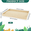 Rectangle MDF Covered with Linen Necklace Display Trays NDIS-WH0001-15-2