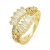 Brass Pave Cubic Zirconia Rings for Women RJEW-U011-04G-1