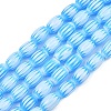 Handmade Millefiori Glass Oval Bead Strands LK-Z001-01B-02-1