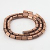 Faceted Column Electroplated Non-magnetic Synthetic Hematite Bead Strands G-M232-08A-2
