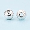 Textured 925 Sterling Silver Beads STER-T008-49S-2