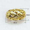 Brass Filigree Beads KK-H737-8x5mm-G-1