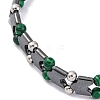 Synthetic Malachite Beaded Bracelets BJEW-P339-03P-06-2