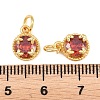 Brass Pave Cubic Zirconia Charms KK-K340-52G-04-3