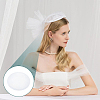 Imitation Hemp Round Fascinator Hat Base for Millinery LS-AJEW-WH0472-45A-04-6