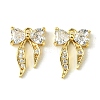 Brass Micro Pave Cubic Zirconia Charms FIND-Z035-04G-1