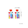 Back to School Acrylic Dangle Stud Earrings FS-WGAA197-28-1