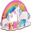 Basswood Cake Insert Card Decoration DIY-WH0016-69-1
