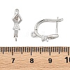 SHEGRACE Brass Micro Pave Cubic Zirconia Hoop Earring Findings XGRQ79246-932P-3