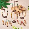 Beadthoven 16Pcs 8 Styles Transparent Resin & Walnut Wood Big Pendants RESI-BT0001-32-15