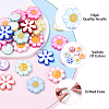 40Pcs 4 Styles Opaque Acrylic Beads ACRC-YW0001-02-2